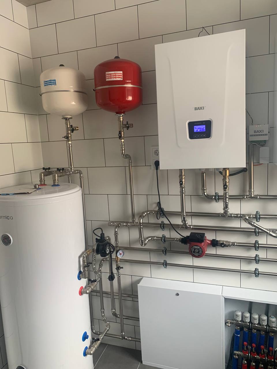 Современная котельная с газовым котлом Современная котельная с газовым котлом